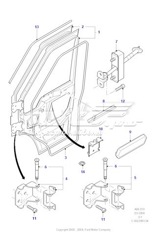 YC15V20122BP Ford puerta delantera derecha