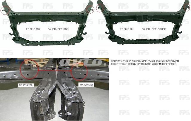 3016201 FPS soporte de radiador completo