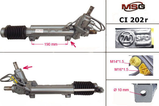 CI202R MSG Rebuilding Cremallera caja de direccion