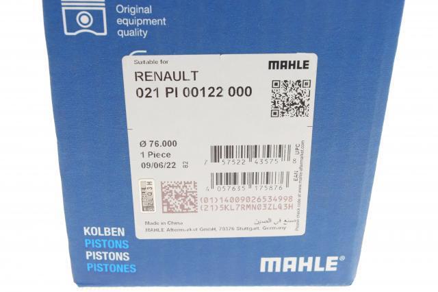 021PI00122000 Mahle Original Pistón para cilindro