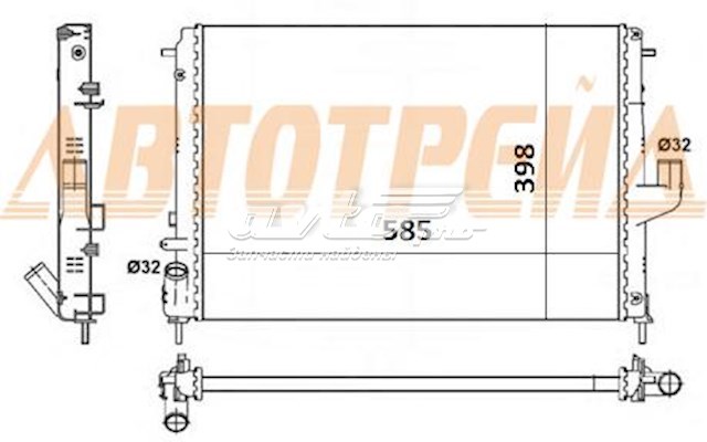 RN0002082 SAT radiador refrigeración del motor