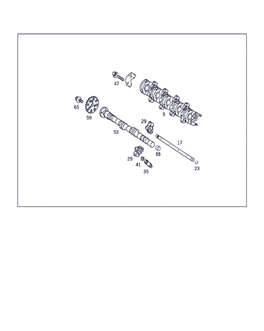 Palanca oscilante, distribución del motor MERCEDES A1660500335