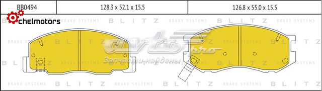 BB0494 Blitz pastillas de freno delanteras