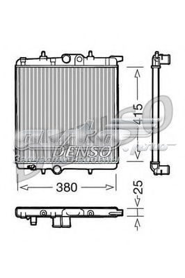 Radiador refrigeración del motor DENSO DRM21020