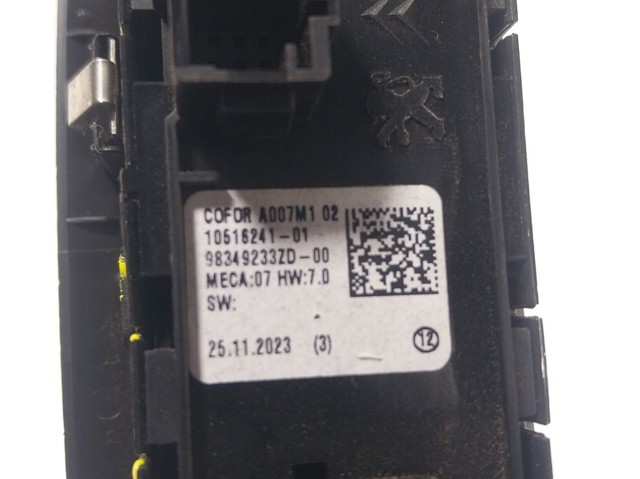 98349233ZD Peugeot/Citroen Unidad de control de elevalunas delantera izquierda