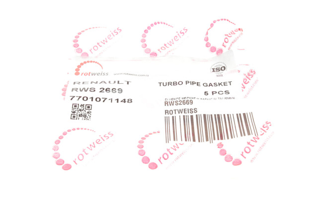 Junta tórica del tubo del intercooler RWS2669 Rotweiss