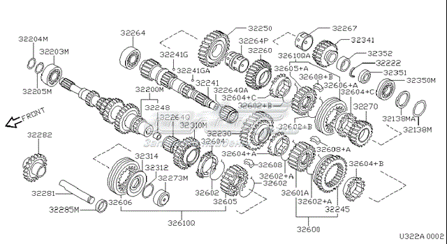 Piñón dentado, 5a marcha Nissan Sunny 3 (Y10)