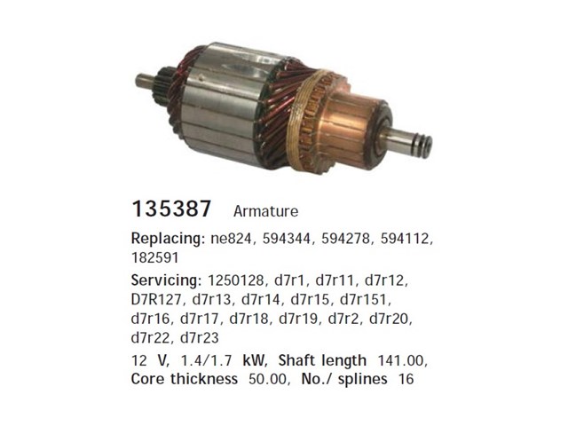 135387 Cargo Inducido del motor de arranque