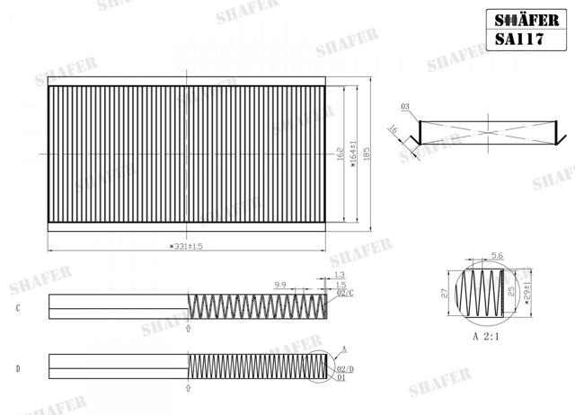 Comprar SA117 Shafer Filtro de aire del habitáculo