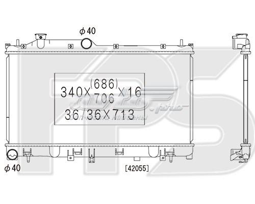 72D1083K Koyorad radiador refrigeración del motor