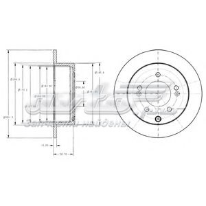 BG4327 Delphi disco de freno trasero