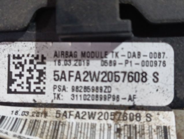 Airbag en el lado del conductor Peugeot/Citroen 98285989ZD precio, desde 371,71 EUR
