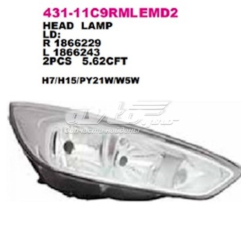 Faro derecho 43111C9RMLEMD2 Depo/Loro/Abakus