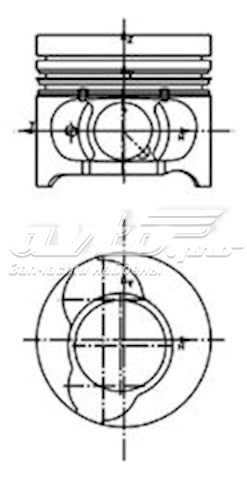 Pistón completo para 1 cilindro, cota de reparación + 0,50 mm KOLBENSCHMIDT 40465610