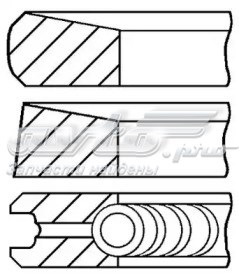 R45300 STD AE juego de aros de pistón, motor, std