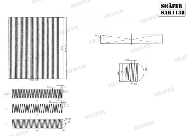 Filtro de habitáculo SAK1138 Shafer