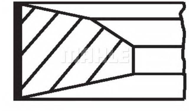 Juego de aros de pistón para 1 cilindro, STD Mahle Original 213RS100100N0
