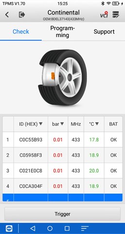 BDMC37140 Mazda Sensor de presión de neumáticos (TPMS)