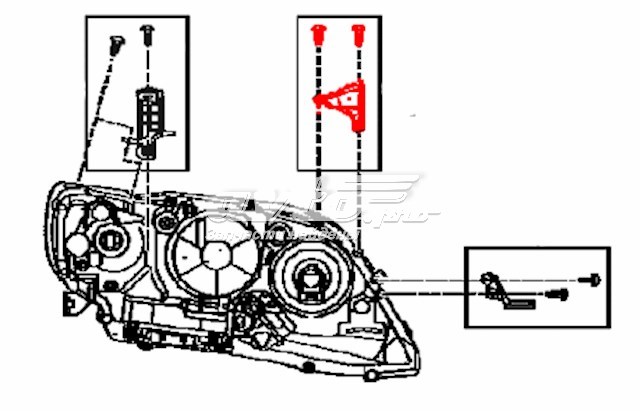 Soporte de montaje de faros delantero izquierdo para Toyota Camry (V40)