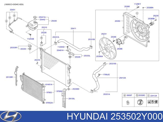 Armazón radiador para Hyundai Tucson (TM)