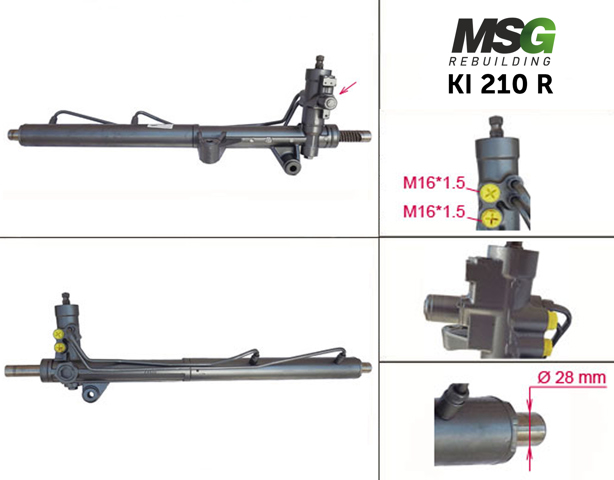KI210R MSG Rebuilding Cremallera caja de direccion