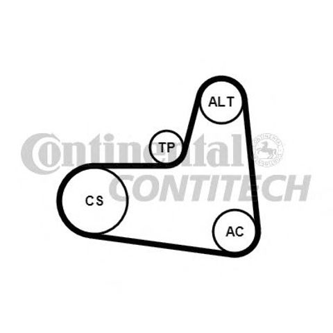 6PK995K1 Continental/Siemens correa de transmision, juego completo