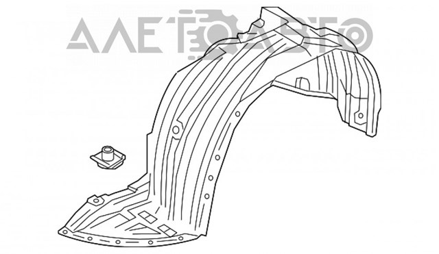 TK4856130B Mazda guardabarros interior, aleta trasera, derecho