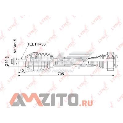 CD1139 Lynxauto árbol de transmisión delantero derecho