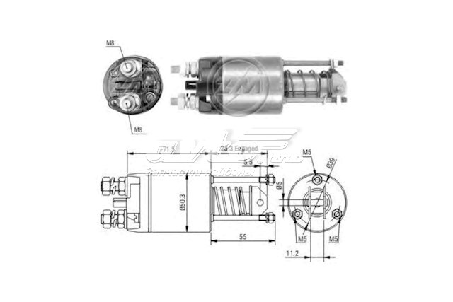 9938390 Fiat/Alfa/Lancia interruptor magnético, estárter