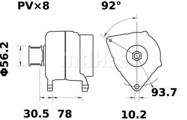 MG 74 Mahle Original alternador