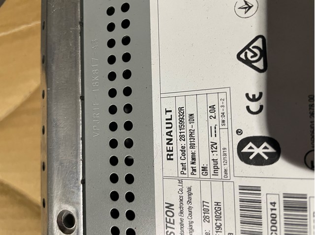 Radio 281159932R Renault (RVI)