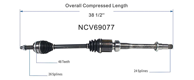 Comprar NCV69077 GSP Semieje delantero derecho