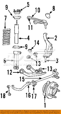 Buje de barra estabilizadora trasera Chrysler 52125391AC precio, desde 5,66 EUR