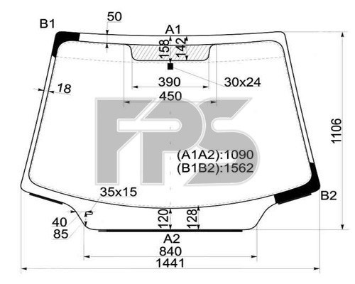 GS2008D11 FPS Parabrisas delantero 