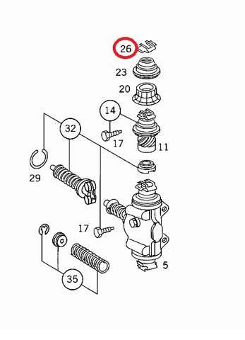0004210873 Mercedes Kit de reparación, cilindro de freno trasero 