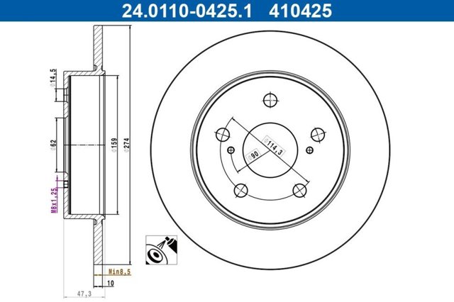Comprar 24011004251 ATE Disco de freno trasero