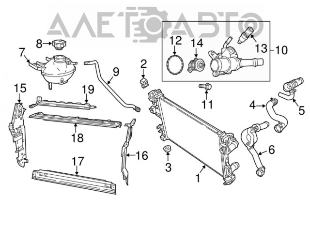 68273401AA Koyorad radiador refrigeración del motor