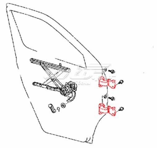 Bisagra de puerta delantera izquierda Toyota Hiace 4 (H1, H2)