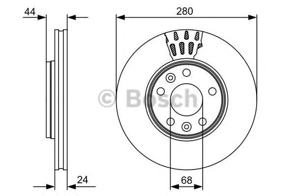 Disco de freno delantero Bosch 986479553