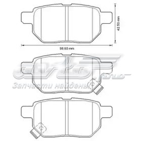 Pastillas de freno traseras BENDIX 572632J