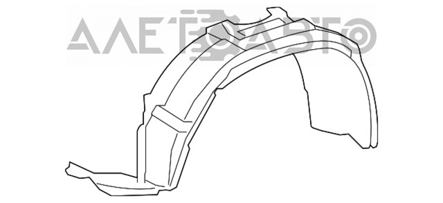 5380648090 Toyota guardabarros interior, aleta delantera, izquierdo