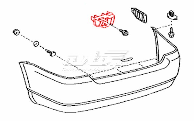 5256202030 Toyota soporte de parachoques trasero derecho