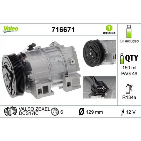 92600ET82A VALEO compresor de aire acondicionado