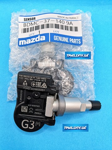 BDMC37140 Mazda Sensor de presión de neumáticos (TPMS)