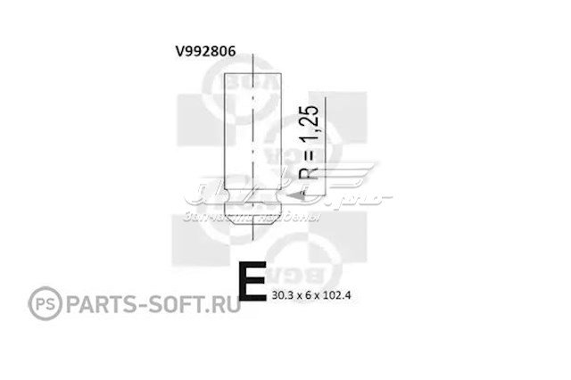 V992806 BGA válvula de admisión