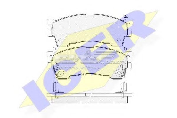 Pastillas de freno delanteras ICER 180971204