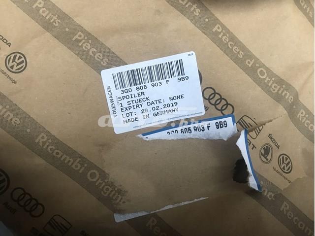 Alerón paragolpes delantero VAG 3G0805903F9B9 precio, desde 215,92 EUR