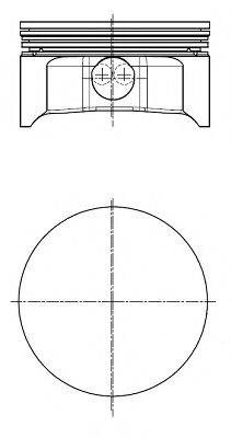 Pistón completo para 1 cilindro, segunda reparación (+0,50 mm) 8714120700 Nural