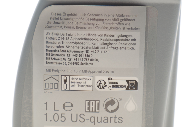 Mercedes Aceite transmisión (000989990809)