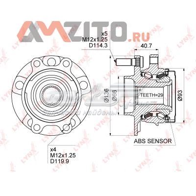 WH1471 Lynxauto cubo de rueda delantero